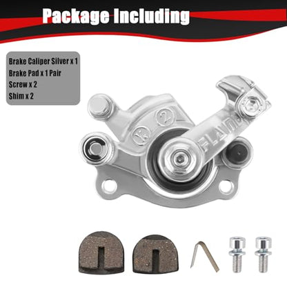KAMIER Front Rear Disc Brake Caliper Pads Assembly Replacement for Razor MX650 MX500 SX500 Mcgrath RSF650 Dirt Rocket Bike 4 Wheeler ATV Dirt Quad 500 Kids Electric Off Road Dirt Bike Motorcycle Parts - color: Silver