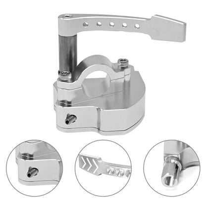 EATAKWARD Universal Billet CNC 7/8 inch ATV Throttle Lever Thumb Controller Thumb Throttle Replacement for Yamaha Raptor 350 660 700 HD TRX Replacement for Suzuki LTR450 250 500 LTZ400 250 etc - color: Silver