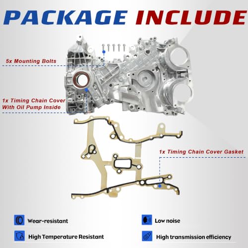 Engine Timing Cover w/Oil Pump Inside & Timing Cover Gasket OE#25199424 25195406 - size: 1.4L Timing Cover w/Gasket