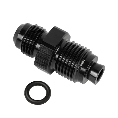 EVIL ENERGY 6AN Male Flare to M14x1.5 O Ring Seal Power Steering Adapter Fitting Connector Aluminum Black - size: 6AN to M14x1.5