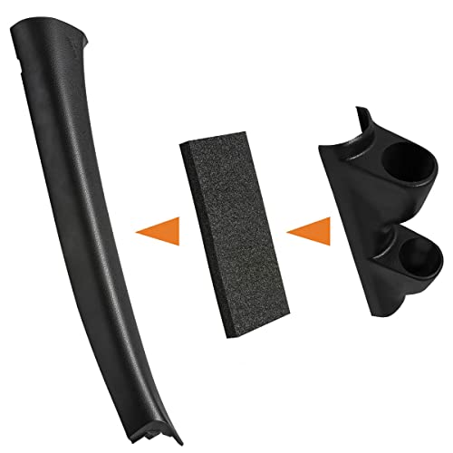 GlowShift Universal Black Dual Pillar Gauge Pod Holder