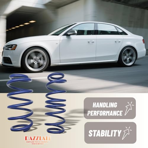 TH-AUDI/B8 1.5" Front & Rear Drop Lower Height Coil Blue Set of 4 | Fit for Audi A4 2009-2016 B8 | Lowering Sport Springs Kit