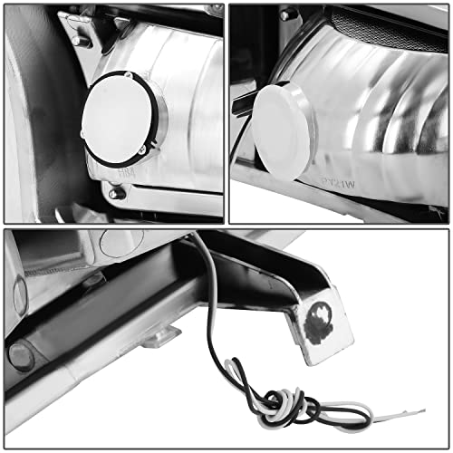 DNA MOTORING HL-LB4-CSIL03-SM-CL1 F-LED DRL Headlights Compatible with 03-06 Silverado Avalanche 1500 2500, Fit Models without Factory Cladding ONLY,Chrome/Smoked - color: Smoke / Clear