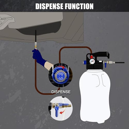 JIFETOR Transmission Fluid Pump Pneumatic Extractor and Dispenser Tool Kit - color: Black