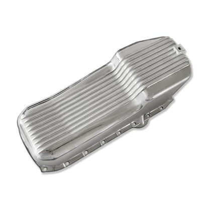 Finned Polished Oil Pan for Chevy SBC 305 5.0L 350 5.7L 1986-2002 - color: Polished, size: 1986-2002 SBC