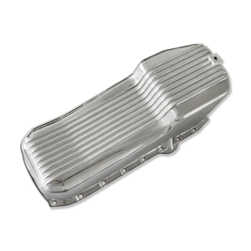 Finned Polished Oil Pan for Chevy SBC 305 5.0L 350 5.7L 1986-2002 - color: Polished, size: 1986-2002 SBC