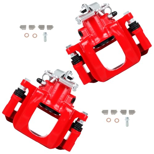 cciyu Rear Left & Right Disc Brake Calipers w/Bracket 18B5081 18B5080 - size: Rear[18B5081+18B5080]
