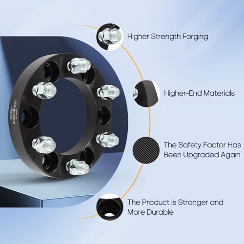 OCPTY 6x5.5 Wheel Spacers 1" for Cadillac for Escalade 1999-2023 Bore 108mm - size: 1 inch