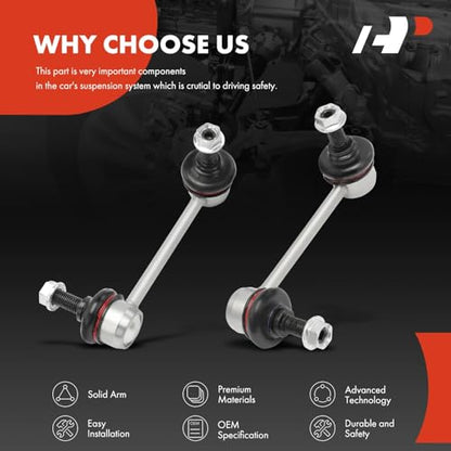 A-Premium Rear Sway Bar Link Stabilizer Bar Link, Compatible with Honda