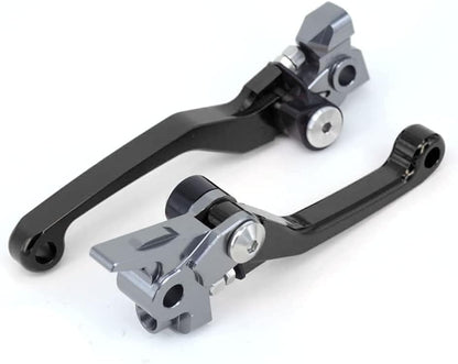 JFG RACING Dirt Bike Foldable Clutch Brake Levers for XC EXC FE TC EXCF - color: Black