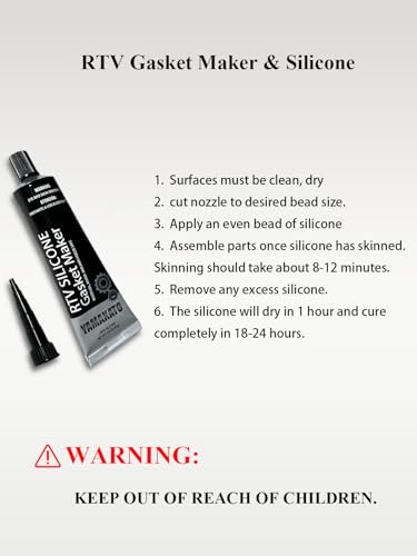 YAMAKATO RTV Non-Asbestos Gasket Material Maker Silicone Sealant (3 oz) - size: type2 rtv & 11*12" gasket sheet