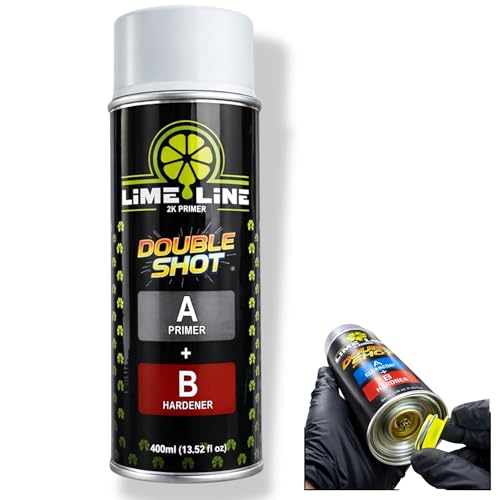 LiME LiNE 2K Urethane Primer Surfacer Aerosol Spray Can – High Build Sandable Automotive Primer: 2 Part Professional Finish: Light Gray (Pack of 1) - color: Pack of 1