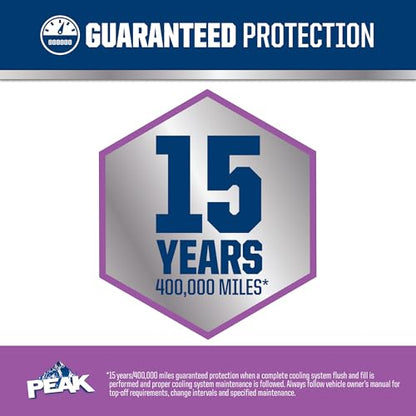 PEAK OET Extended Life Violet Concentrate Antifreeze/Coolant for European Vehicles, 1 Gal. (Pack of 2) - size: Concentrate (Pack of 2)
