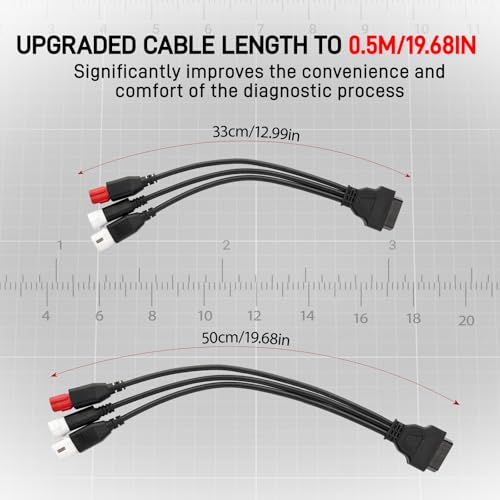 3-in-1 OBD2 Diagnostic Adapter for Yamaha Kline Euro5 Motorcycle - size: 19.68inch