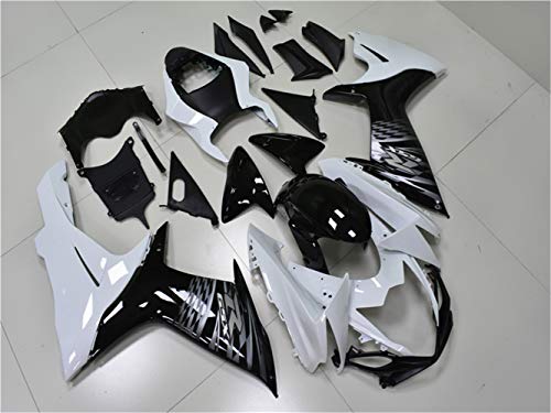 YTL White Black Full Fairing Fit for Suzuki 2011-2026 GSXR 600/750 - color: 016 White Black