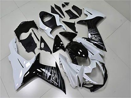 YTL White Black Full Fairing Fit for Suzuki 2011-2026 GSXR 600/750 - color: 016 White Black