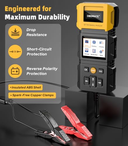 12V/24V Battery Tester with Printer OBDMATE BT770 Battery Load Tester