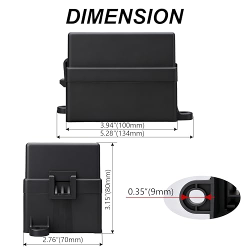 12V 9 Way Fuse Relay Box, 3x4-Pin 80Amp Relays and 9 ATC/ATO Blade Fuse Slots, for Cars Truck Marine Boat Jeep - size: 80A 3 Relay 9 Fuses, style: Box