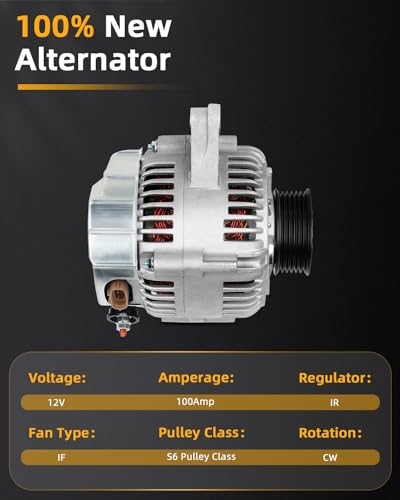 New Alternator Compatible for Toyota for Avalon 1998-2004 - size: 100AMP, style: for Toyota Avalon 98-04,for Sienna 98-03