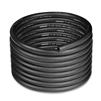 EVIL ENERGY 3/8" Heater Hose Coolant Radiator Straight 100PSI SAE 20R3 20FT Black - size: 3/8 20FT