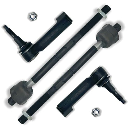 4pcs Front Inner & Outer Tie Rod Ends Kit, ES800514 ES800515 EV800457 - size: ES800514 ES800515 EV800457 X2