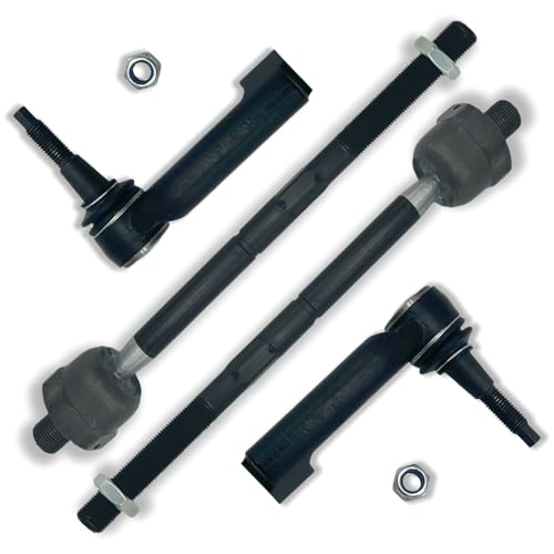 4pcs Front Inner & Outer Tie Rod Ends Kit, ES800514 ES800515 EV800457 - size: ES800514 ES800515 EV800457 X2