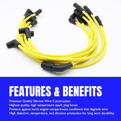 9718Q Ignition Spark Plug Wires Compatible with Cadillac Escalade - style: 9718Q