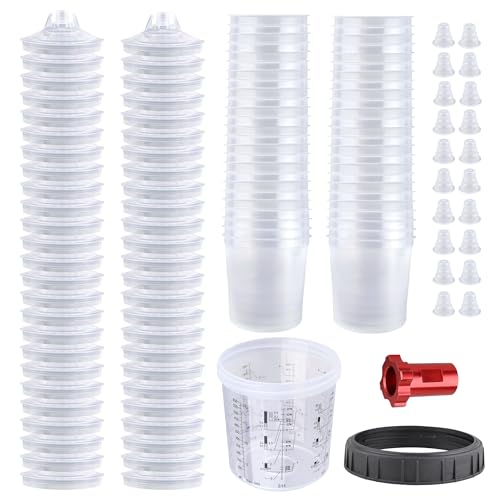 Disposable Paint Gun Cup, HVLP Paint Sprayer Gun Mixing Cups - size: 20 ounce