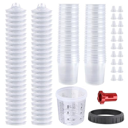Disposable Paint Gun Cup, HVLP Paint Sprayer Gun Mixing Cups - size: 20 ounce