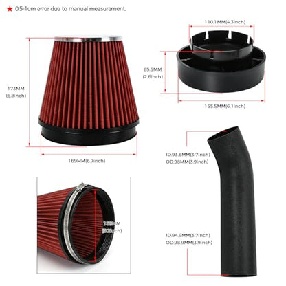 PTNHZ 4" LS Swap Cold Air Intake Kit Relacement With LS1 LS2 LSX LQ4 LQ9 Restomod Camaro Chevelle GTO Monte Carlo Caprice