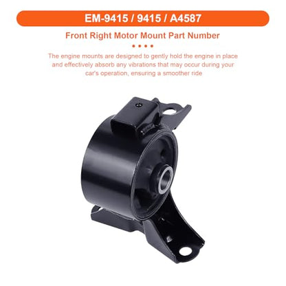 Engine Motor Mount Compatible with 2009 2010 2011 2012 2013 2014 2015 Honda Pilot 3.5L-V6 FWD (Front Wheel Drive) - size: Pilot 3.5L 09-15