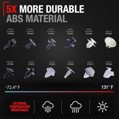 120 pcs Body Fastener Kit - Compatible with 2014-2023 Toyota Tundra - Suitable for Bumper, Grille, Fender, Door Trim, Wheel Opening, More - Plastic and Metal