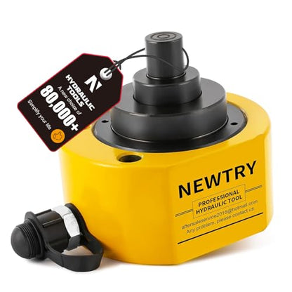 NEWTRY 50T Low Profile Hydraulic Ram Jack, 2.56" Stroke Multi-Section - size: 50T