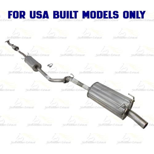 Exhaust Rear Catalytic w/Resonator & Muffler Kit Compatible with Honda CR-V 2010-2011 2.4L | EPA-Approved | Stainless Steel | Northeastern Exhaust | Includes Gaskets, Clamp and Bolt Kit