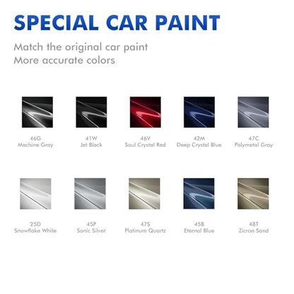 45P Sonic Silver Touch Up Paint Compatible with Mazda - color: Sonic Silver 45P