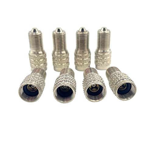 8 Pack Flow Through Tires Air Cap Double Seal Valve Stem Cap Inflate Tire Valve Caps for High Pressure Truck Car RV Bus Tires