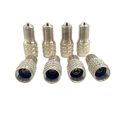 8 Pack Flow Through Tires Air Cap Double Seal Valve Stem Cap Inflate Tire Valve Caps for High Pressure Truck Car RV Bus Tires