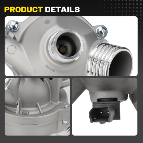 11537549476 Premium Aluminum Engine Coolant Thermostat Housing Assembly Compatible with BMW E90 E92 E60 E83 x3 Z4 – Replacement for 11537536655 11537544788 902-816 - color: 11537544788