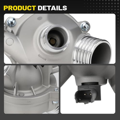11537549476 Premium Aluminum Engine Coolant Thermostat Housing Assembly Compatible with BMW E90 E92 E60 E83 x3 Z4 – Replacement for 11537536655 11537544788 902-816 - color: 11537544788