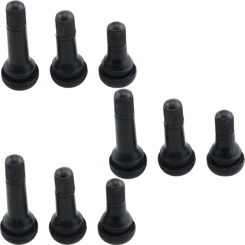 DGZZI 9PCS Tire Valve Stems Black Rubber Snap in Quick Connect Tubeless Valve Core 0.453 Inch Diameter TR412 TR413 TR414 Three Each for Cars Light Trucks Lawnmowers Motorcycles