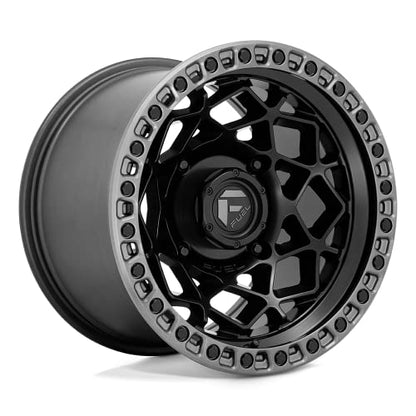 Fuel UTV D783 15X10 4X156 M-BLK GMTL-RING 00MM - D7831500A555 - color: Matte Black w/Gunmetal Ring, size: 15x10