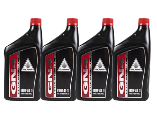 Set of 4 - Genuine Honda GN4 4-Stroke Motorcycle Oil - 10W-40 SJ - Fits Honda & Other Motorcycles
