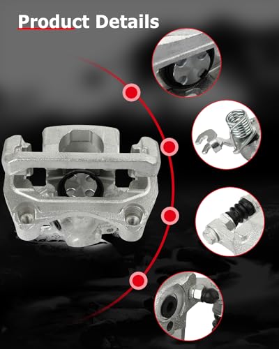 cciyu Rear Right Disc Brake Caliper Assembly w/Bracket 18B5003 - size: Rear Right[18B5003]
