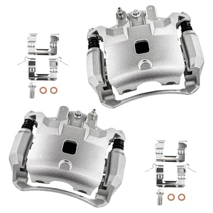 cciyu Front Left & Right Disc Brake Calipers with Bracket 19B3306 19B3307 - size: Front[19B3306+19B3307]