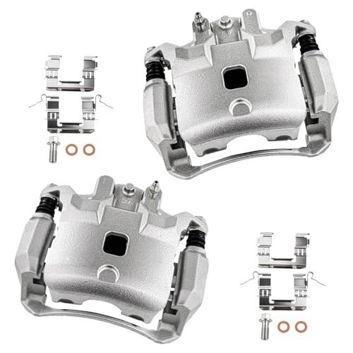 cciyu Front Left & Right Disc Brake Calipers with Bracket 19B3306 19B3307 - size: Front[19B3306+19B3307]