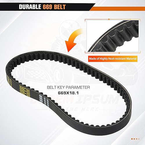 GY6 50cc Performance Clutch Kit, fit for GY6 50cc 4 Stroke 139QMB Engine Scooter ATV, include Front Clutch Assembly and Variator Assembly with 669 belt