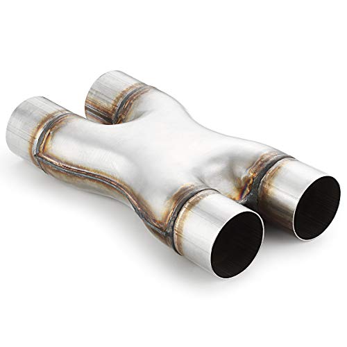 Exhaust X Pipe 2.5" Inlet, A-KARCK 2.5" Outlet 12" Long Stainless Steel X Pipe for Smoother Exhaust - color: X Pipe, size: 2.5inch 12"Long