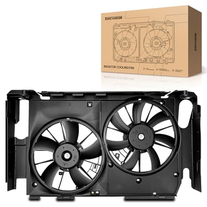 Torchbeam Engine Cooling Radiator Fan Assembly for to-yo-ta RAV4 2009 2010 2011 2012, 2.5L Electric Radiator Cooling Fan Kit Replacement 620590 163630V040 167110V030 - size: 2009-2012 RAV4 2.5L(Built in U.S.A.)