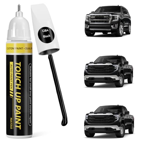 (Black (GBA) Car Touch Up Paint for GMC - color: Black (GBA) for 2025 Sierra/2024 Sierra/2023 Sierra/2025 Sierra EV/2025 YUKON & YUKON XL/2024 YUKON & YUKON XL/2026 HUMMER EV PICKUP/2025 HUMMER EV PICKUP/2024 HUMMER EV PICKUP/2026 HUMMER EV/2025 HUMMER EV