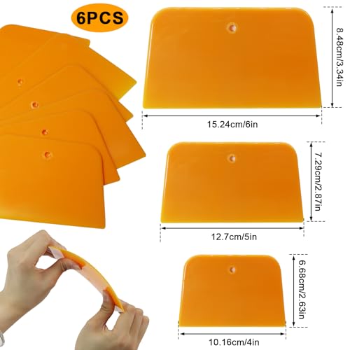 Body Filler Spreaders, 6PCS Plastic Spreader,4, 5, 6 Inch - color: Yellow-6PCS